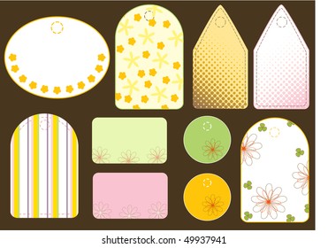 Set of gift tags or shop labels, vector illustration