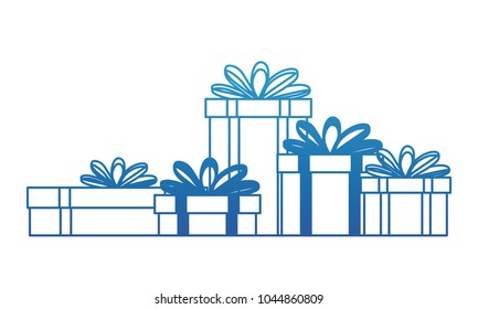 set gifts boxes presents icon