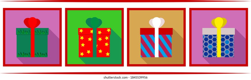 Set of gifts for the holidays. Holiday time for gifts.