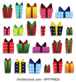 Set gifts vector illustration