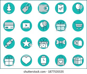 Juego de regalos, iconos de línea vectorial. Contiene tarjetas de regalo de símbolos, cintas y más. Stroke editable. 32x32 píxeles.