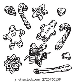 A set of gingerbread cookies