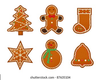 Set of Gingerbread Cookies.