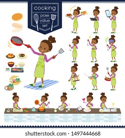 A set of girl about cooking.There are actions that are cooking in various ways in the kitchen.It's vector art so it's easy to edit.
