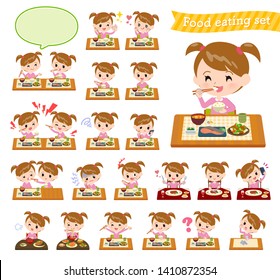 A set of girl about meals.Japanese and Chinese cuisine, Western style dishes and so on.It's vector art so it's easy to edit.
