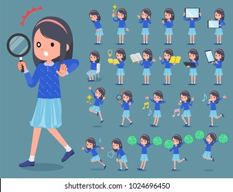 A set of girl with digital equipment such as smartphones.
There are actions that express emotions.
It's vector art so it's easy to edit.