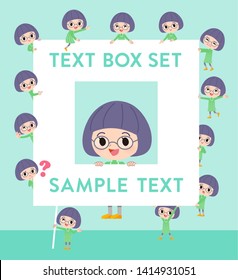 A set of girl with a message board.Since each is divided, you can move it freely.It's vector art so it's easy to edit.
