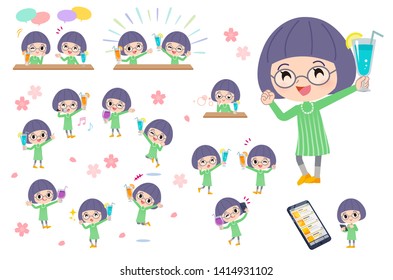 A set of girl on a drink party. There is a lively action..It's vector art so it's easy to edit.
