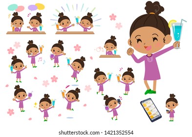 A set of girl on a drink party. There is a lively action..It's vector art so it's easy to edit.
