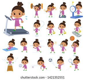 A set of girl on exercise and sports.There are various actions to move the body healthy.It's vector art so it's easy to edit.
