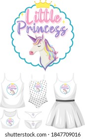 Set of girl outfits illustration