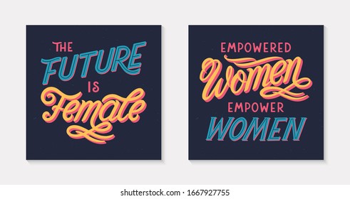 Conjunto de poder femenino
ilustraciones vectoriales, impresiones para pantalones, carteles, tarjetas y pancartas.Composiciones de letras elegantes.Cita feminista y lemas motivacionales de la mujer.Conceptos de movimiento de la mujer