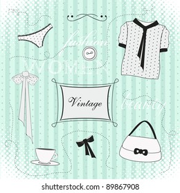 Set of girls accessories