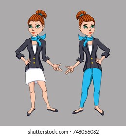Set of girls characters for games and application