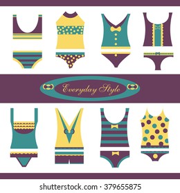 Set of girls underwear