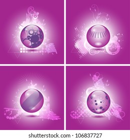 Set of glass ball