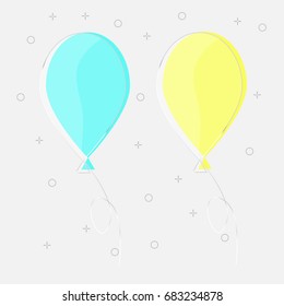 Set Glass balloon vector