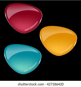 Set of glass banners for your design. Vector illustration.