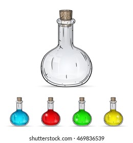 Set glass bottle