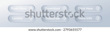 Set Glass buttons download call and subscribe cta with like liquid ui. Web box 3d and glass now action with info share download. Text glass element and icon button shop with more subscribe