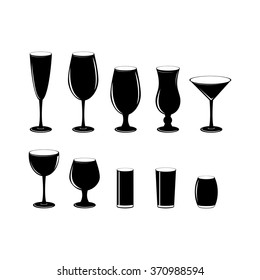 set glass for drink