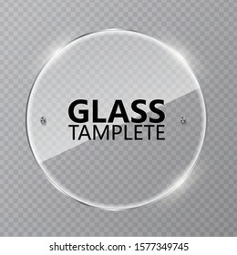 Set of glass frames  isolated on transparent background. Vector glass tamoletes for banner, post