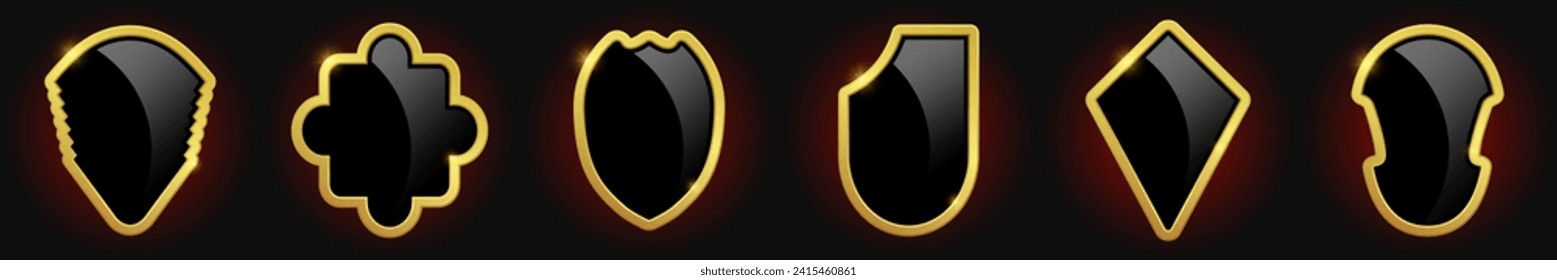 Conjunto de vidrio brillante. Ilustración vectorial.
