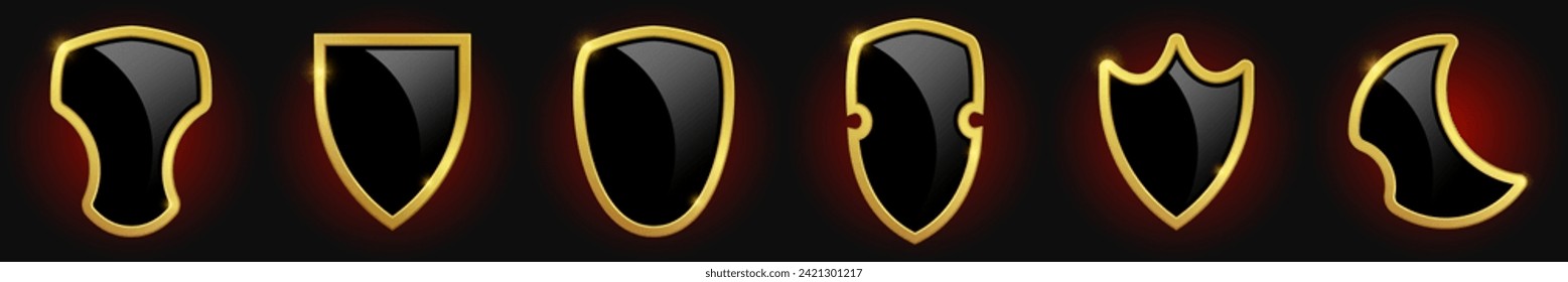Conjunto de vidrio brillante. Ilustración vectorial.
