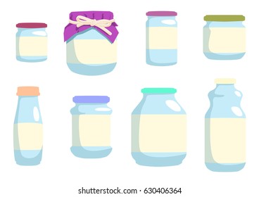 Set of glass jars