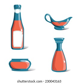 set glass jars vector illustration design