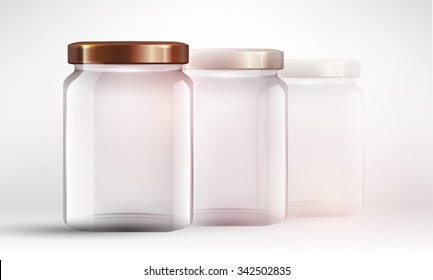 set glass jars vector illustration design