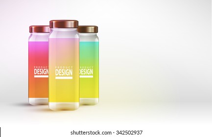 set glass jars vector illustration design