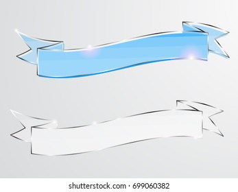 Set Glass Ribbon vector

