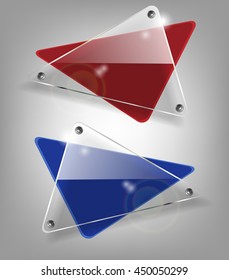 Set of glass transparent vector banners. Bright vector design elements. Eps10 vector illustration