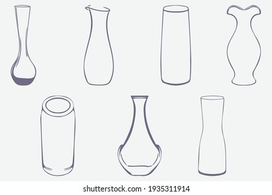 282 Vase Clear Outline Images, Stock Photos & Vectors | Shutterstock