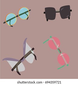 Set of glasses