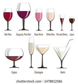 Wine Glass Vector Winery Alcohol Drink Stock Vector (Royalty Free ...