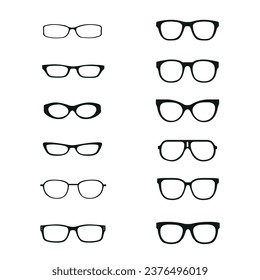 Set glasses, different types of glasses. Lovely glasses frames