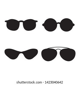 set of glasses isolated. glasses model icons. Sunglasses, glasses, isolated on white background
