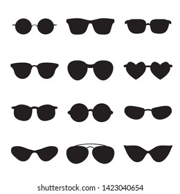 set of glasses isolated. glasses model icons. Sunglasses, glasses, isolated on white background