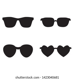 set of glasses isolated. glasses model icons. Sunglasses, glasses, isolated on white background