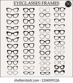 Set of glasses on a light background