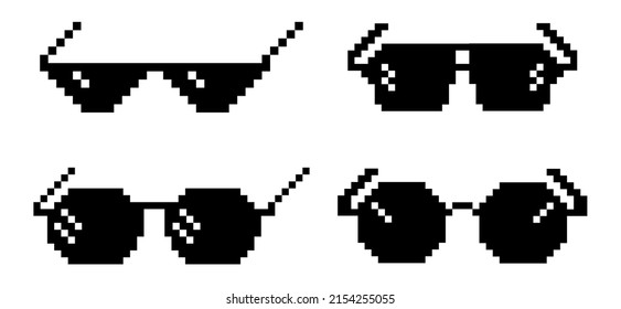 Set Glasses Pixel Art Style Stock Vector (Royalty Free) 2154255055 ...