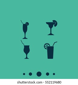 Set of Glasses Silhouette.