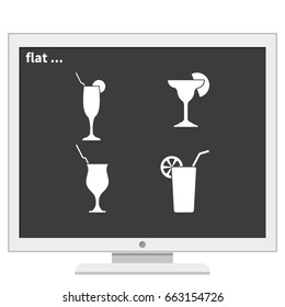 Set of Glasses Silhouette.
