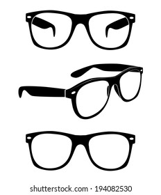 set of glasses vector 