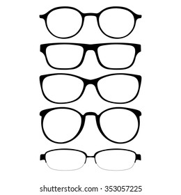 set of glasses vector