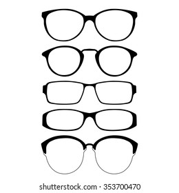 set of glasses vector