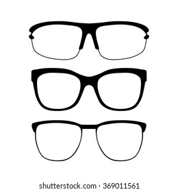 set of glasses vector