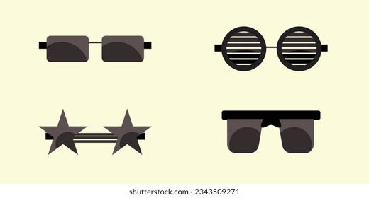 set of glasses vector illustration design